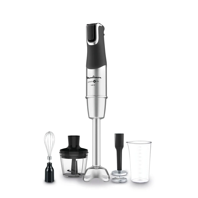 Batidora de Mano Multifunción con Accesorios Moulinex Powelix Life Plata 1200 W