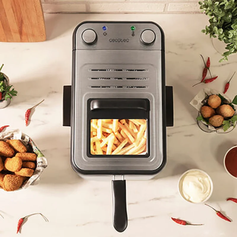 Freidora de grasa profunda Cecotec CleanFry Infinity 3000 3 L 2400W Acero inoxidable