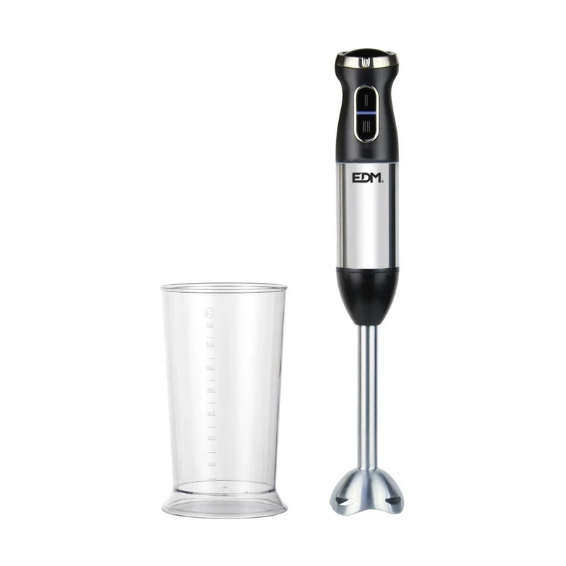 Batidora de mano EDM 07645 Negra Plateada 600 W
