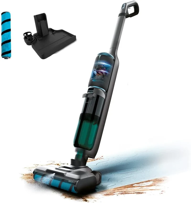 Lavapavimenti 2in1 Senza Filo Cecotec FreeGo Wash&Vacuum 250W 700ml Nero