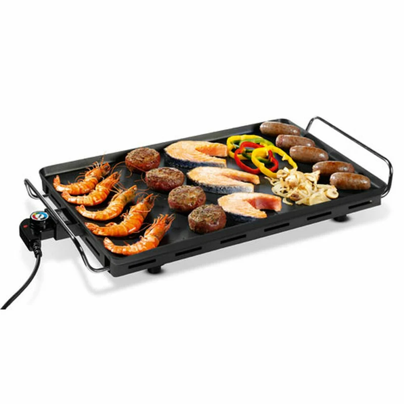 Parrilla de Piedra Princess Parrilla de Mesa Aluminio Negro 36 x 60 cm