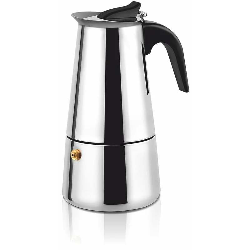 Cafetera Italiana Haeger CP-06S.001A Acero Inoxidable Negra 6 Tazas