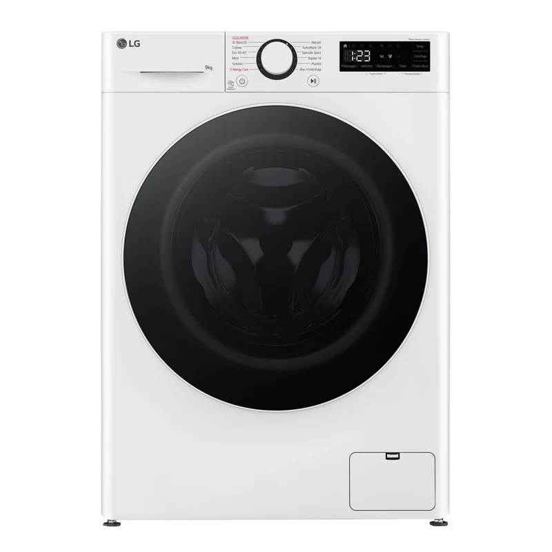 Lavatrice Libera Installazione Caricamento Frontale LG F4R5009TSWW 9kg AI DD Classe A 1400 Giri Bianco Classe A