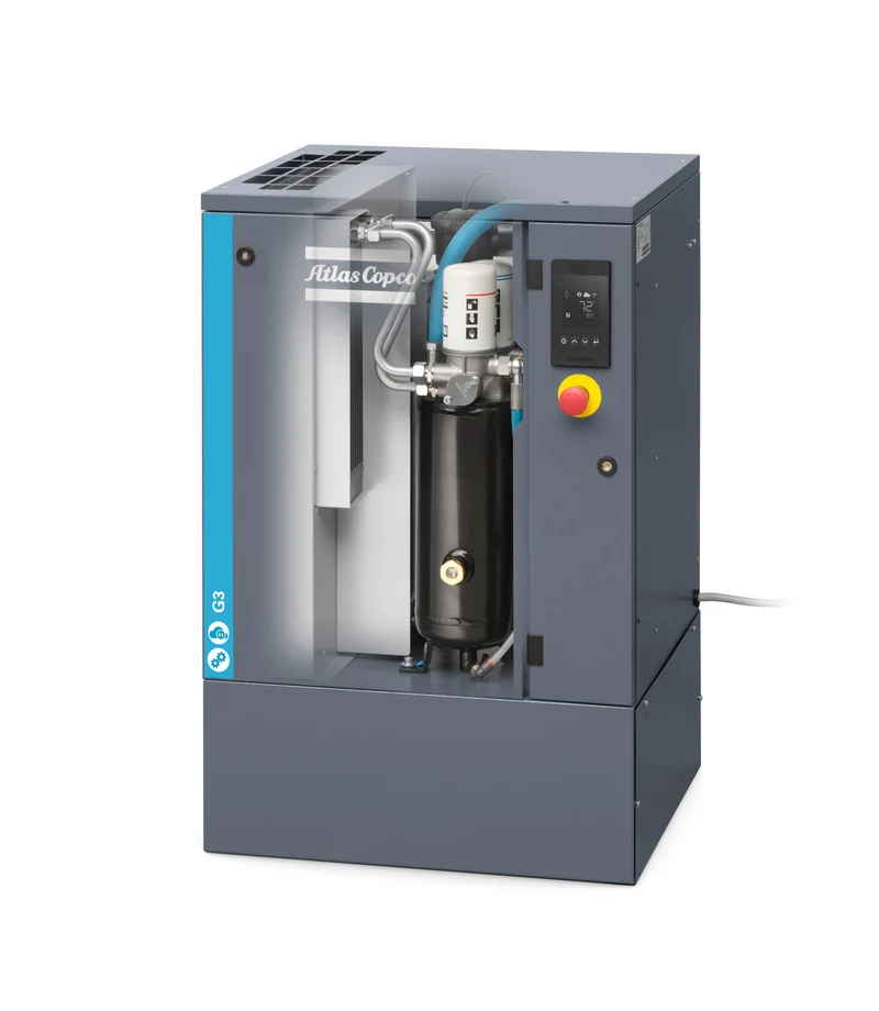 Compressore a vite lubrificato 3 kW 10 bar G3P-145 230/1/60 FM meah dol Abac