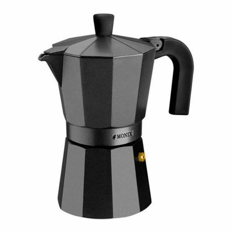 Cafetera Italiana Monix Braisogona_M640003 Aluminio Negro 3 Tazas