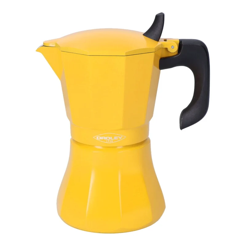 Cafetera italiana Oroley Petra Mostaza Aluminio 9 tazas