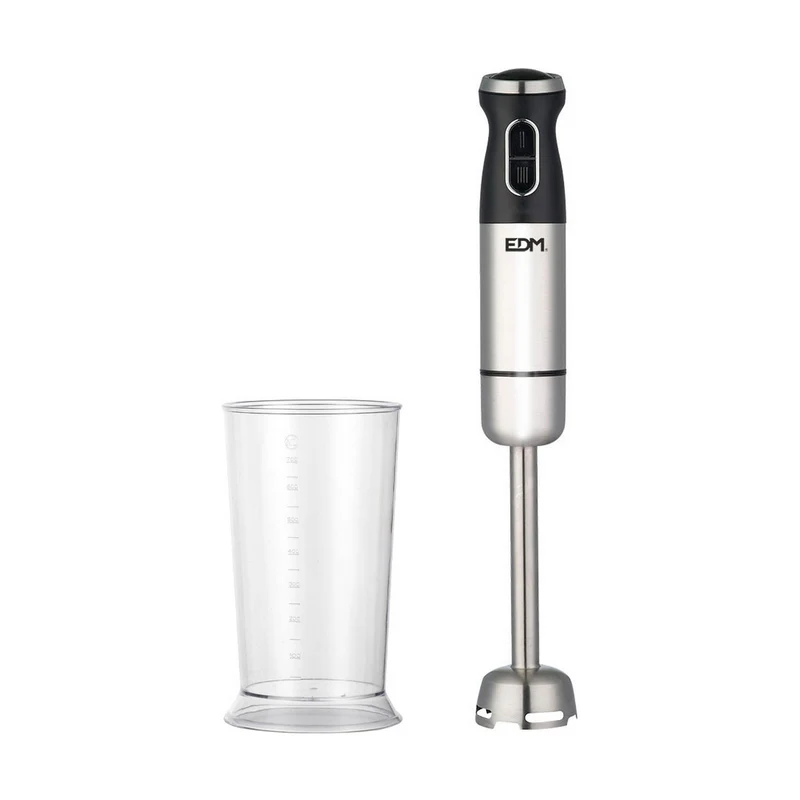 Batidora de mano EDM 07646 Negra Plateada 800 W