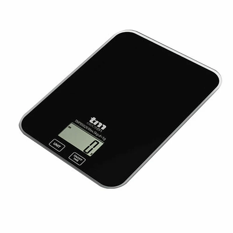 báscula de cocina TM Electron Negra 5 kg