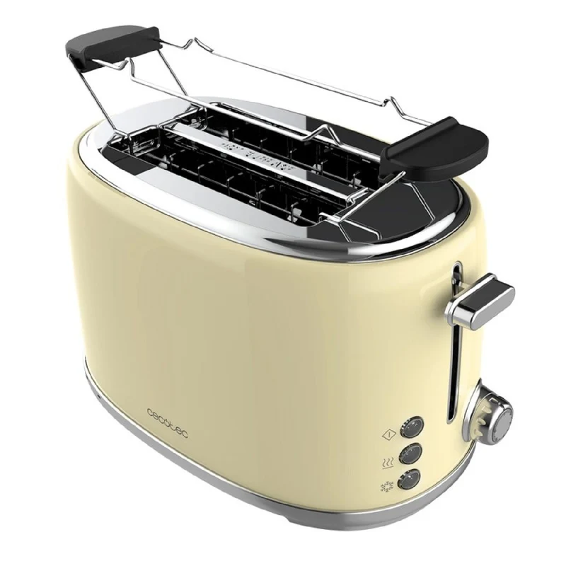 Tostadora Cecotec Toast&Taste 1000 Retro Doble 980 W Amarillo