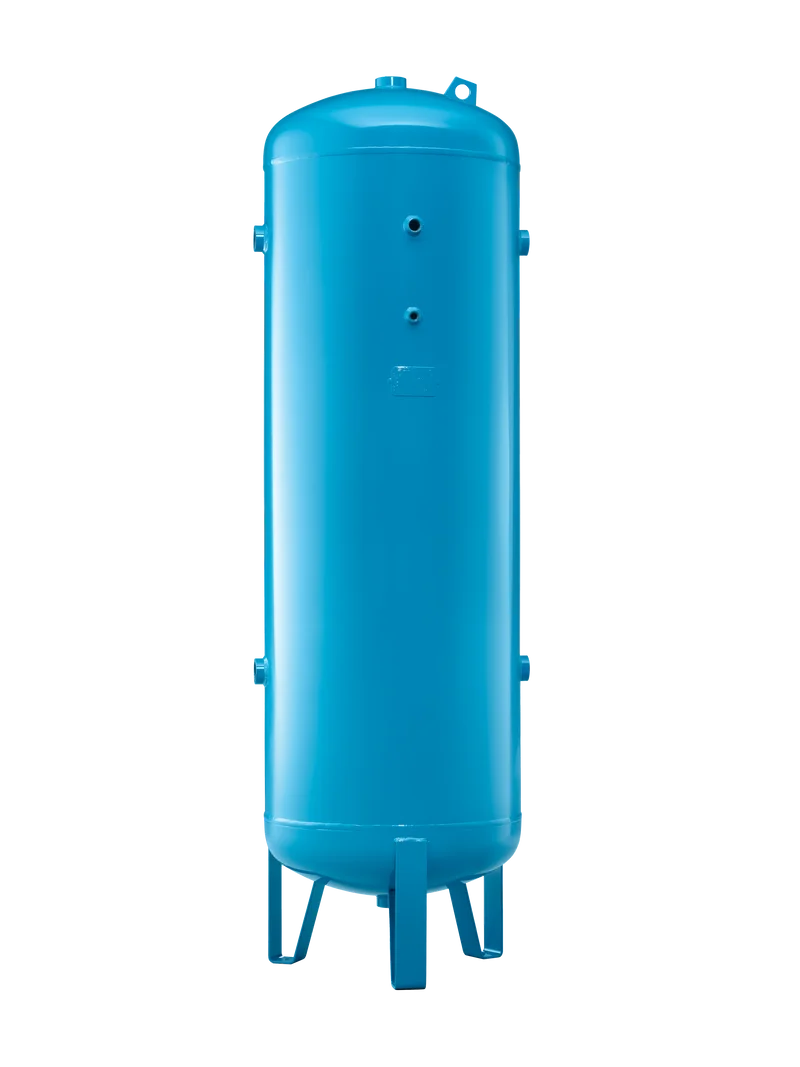 Trattamento 500lt vertical air receiver - blue paint finishing Abac