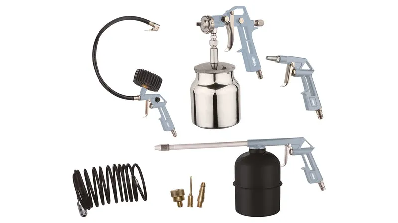 Compressore Extensive a cinghia doppio stadio A49B CT5,5 - 11Bar, carrellato, serbatoio 270lt + Kit aria compressa G-810AL 8pezzi Abac