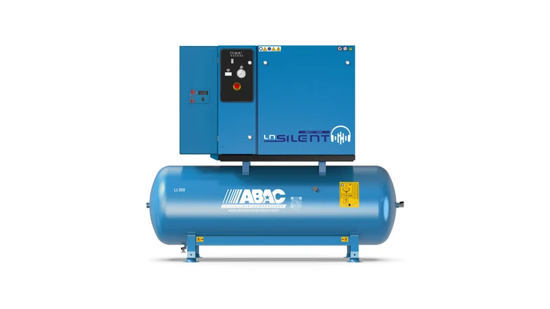 Compressore a pistoni silenzioso LN da 7,5cv con essiccatore integrato Abac