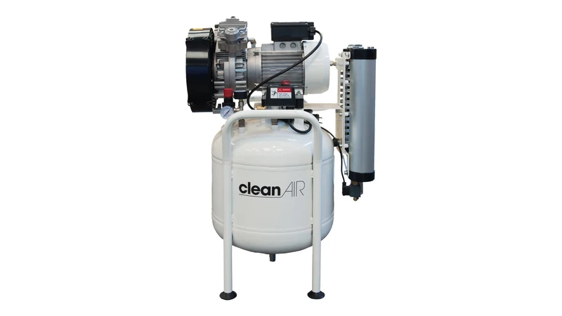 Compressore a pistoni oil-free CleanAir CLR con essiccatore 2 HP, serbatoio 50 l, 8 bar Abac
