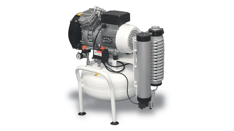 Compressore a pistoni oil-free CleanAir CLR con essiccatore 2 HP, serbatoio 25 l, 8 bar Abac