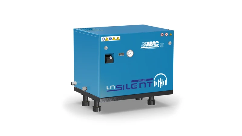 LN2 Silent Compressore a pistoni silenzioso - Pompante A49B - Montato a terra Abac