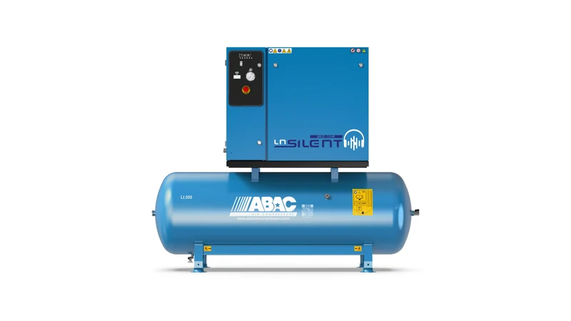 LN2 Silent Compressore a pistone silenzioso - Pompante B7000 - Montato su serbatoio Abac