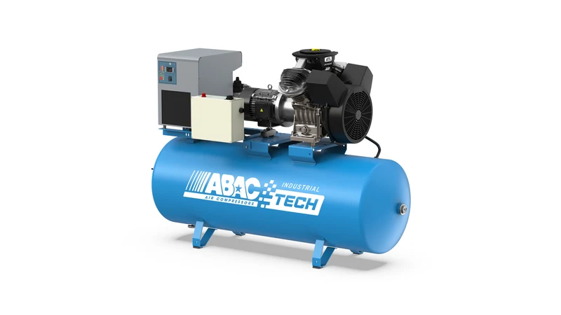 Compressore a pistoni lubrificato Industrial Tech ATL 10 HP 10 bar con essiccatore Abac
