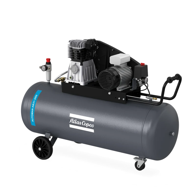 Compressore a pistone a cinghia 200 L 3 HP 10 bar AB31E200HDOL230/1/50 Abac