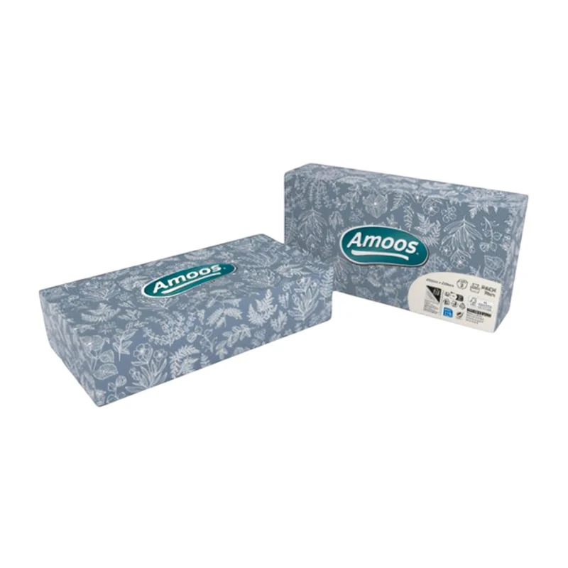 Amoos Pañuelos Faciales Desechables Triple Capa 70 Unidades, 24 Paquetes